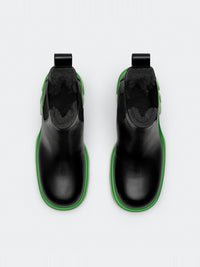 Flash black & parakeet 95mm Chelsea Boots - Black & Parakeet
