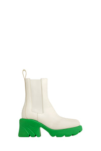 Flash white & parakeet 95mm Chelsea Boots - White & Parakeet