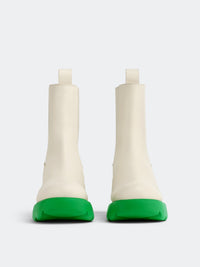 Flash white & parakeet 95mm Chelsea Boots - White & Parakeet