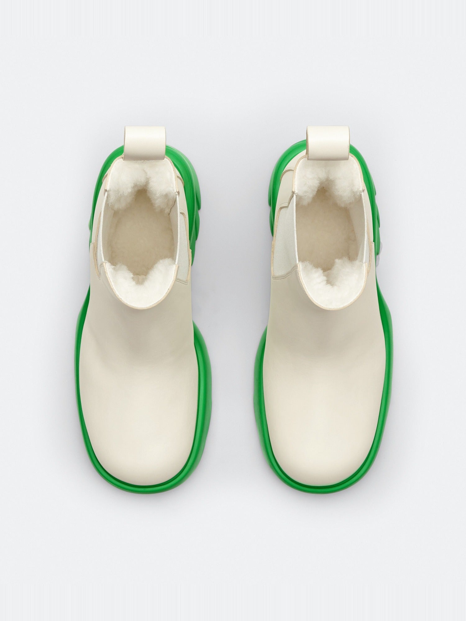 Flash white & parakeet 95mm Chelsea Boots - White & Parakeet