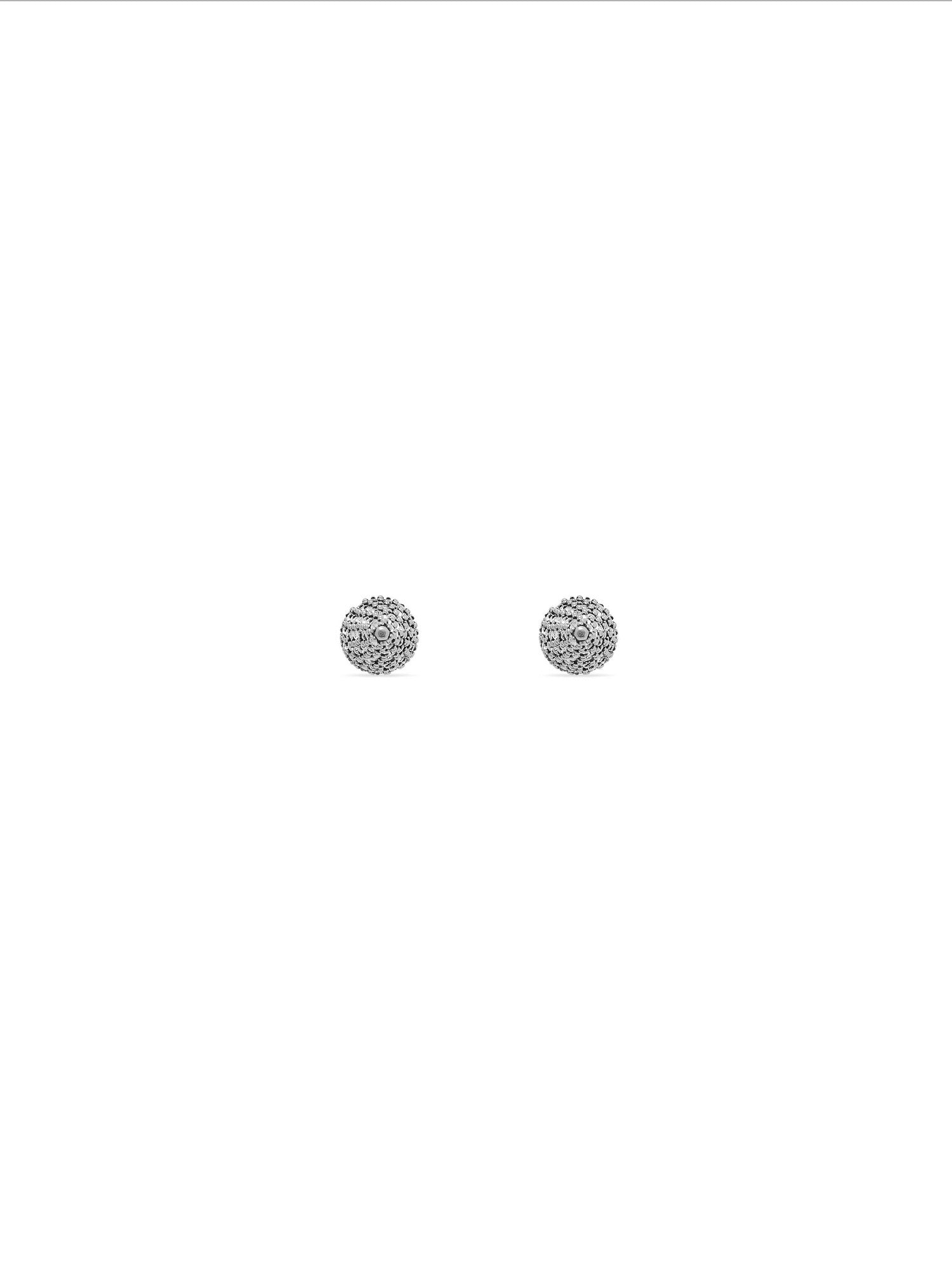 Cagole Spike ant silver & crystal Earrings - Ant Silver & Crystal