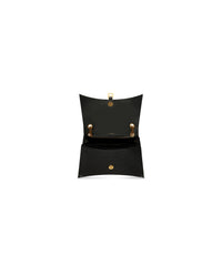 Crush Large Chain Bag Crocodile Embossed - Black
