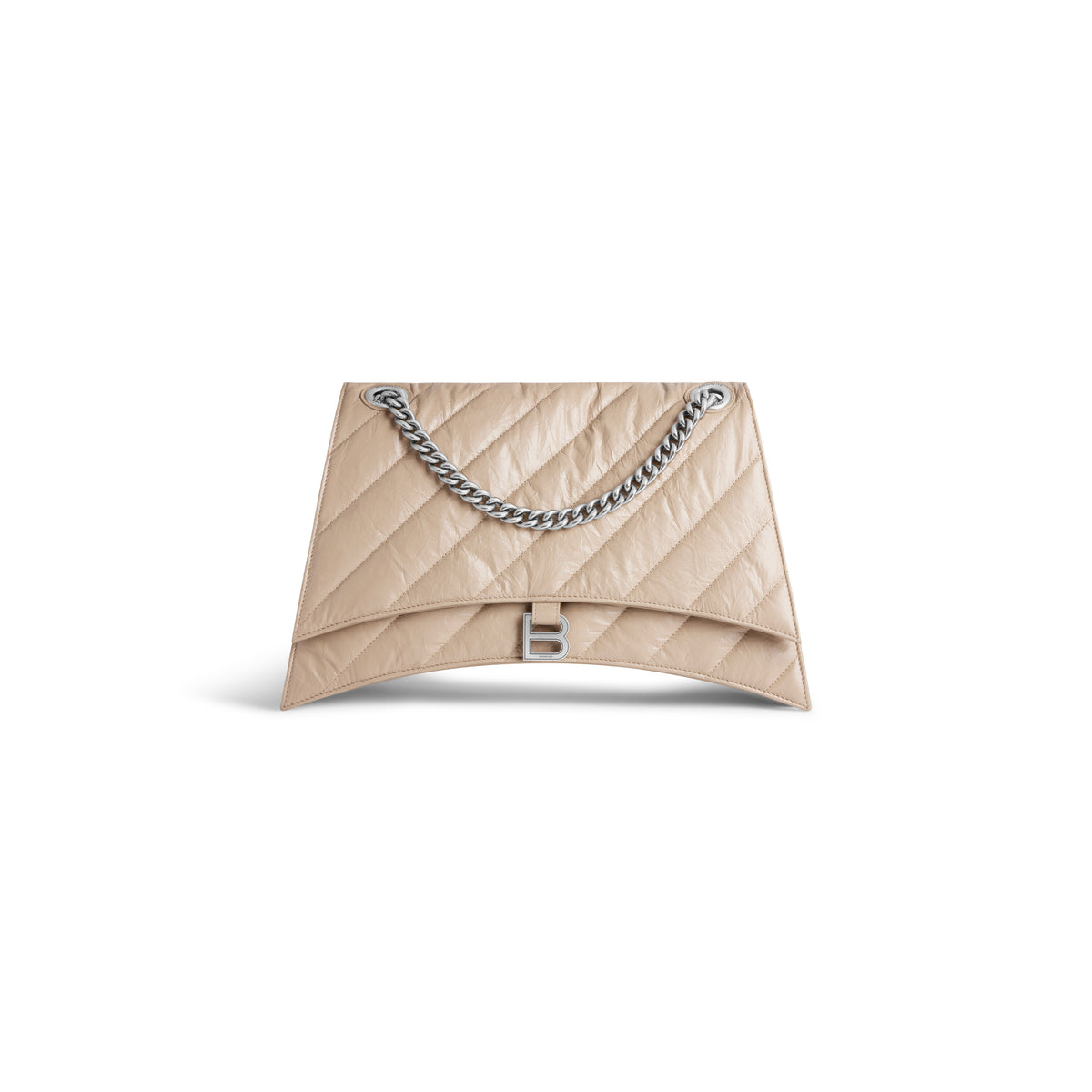 CRUSH / Crush Large Chain Bag Quilted - Taupe