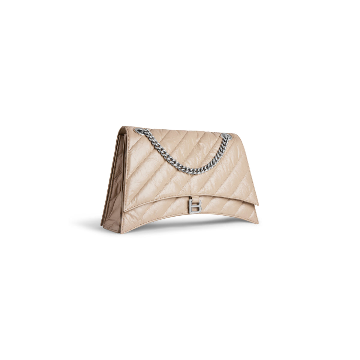CRUSH / Crush Large Chain Bag Quilted - Taupe