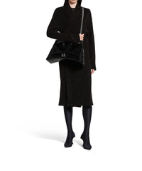CRUSH / Crush Large Chain Bag Crocodile Embossed - Black