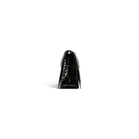 Crush Large Chain Bag Crocodile Embossed - Black