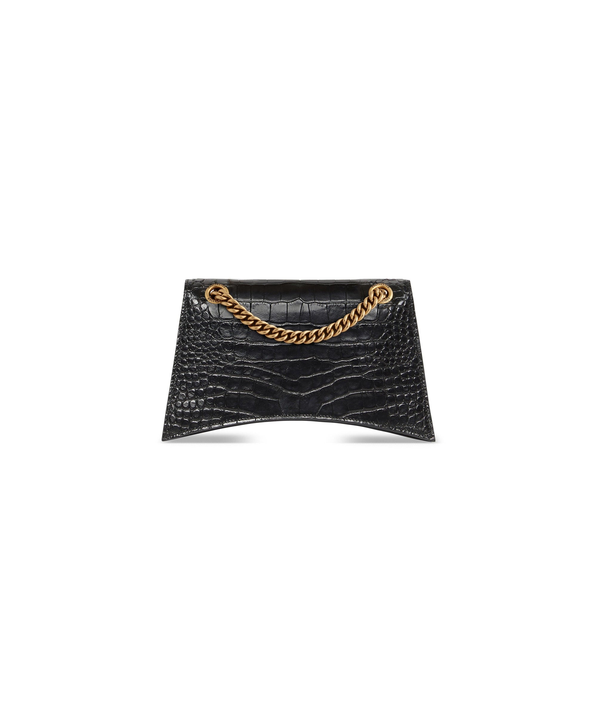 Crush Small Chain Bag Crocodile Embossed - Black