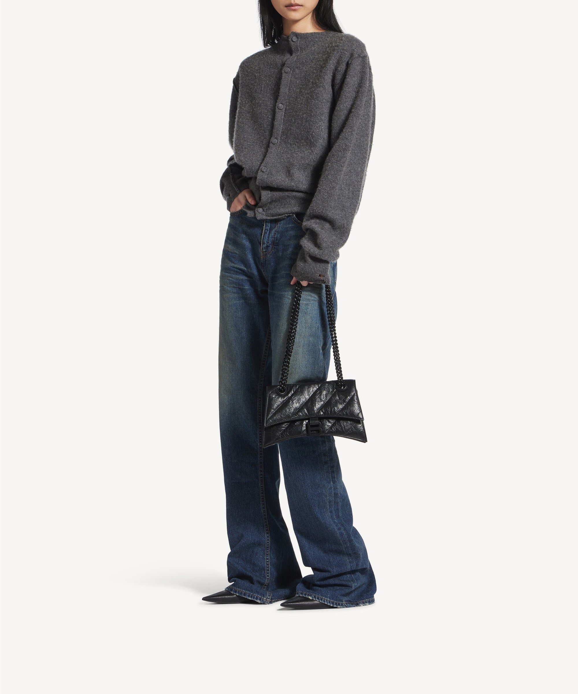 Crush Chain Bag Small - Black