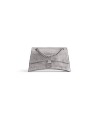 Crush Small Chain Bag With Rhinestones - Smoke Grey