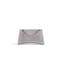 Crush Small Chain Bag With Rhinestones - Smoke Grey