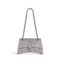 Crush Small Chain Bag With Rhinestones - Smoke Grey