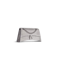 Crush Small Chain Bag With Rhinestones - Smoke Grey