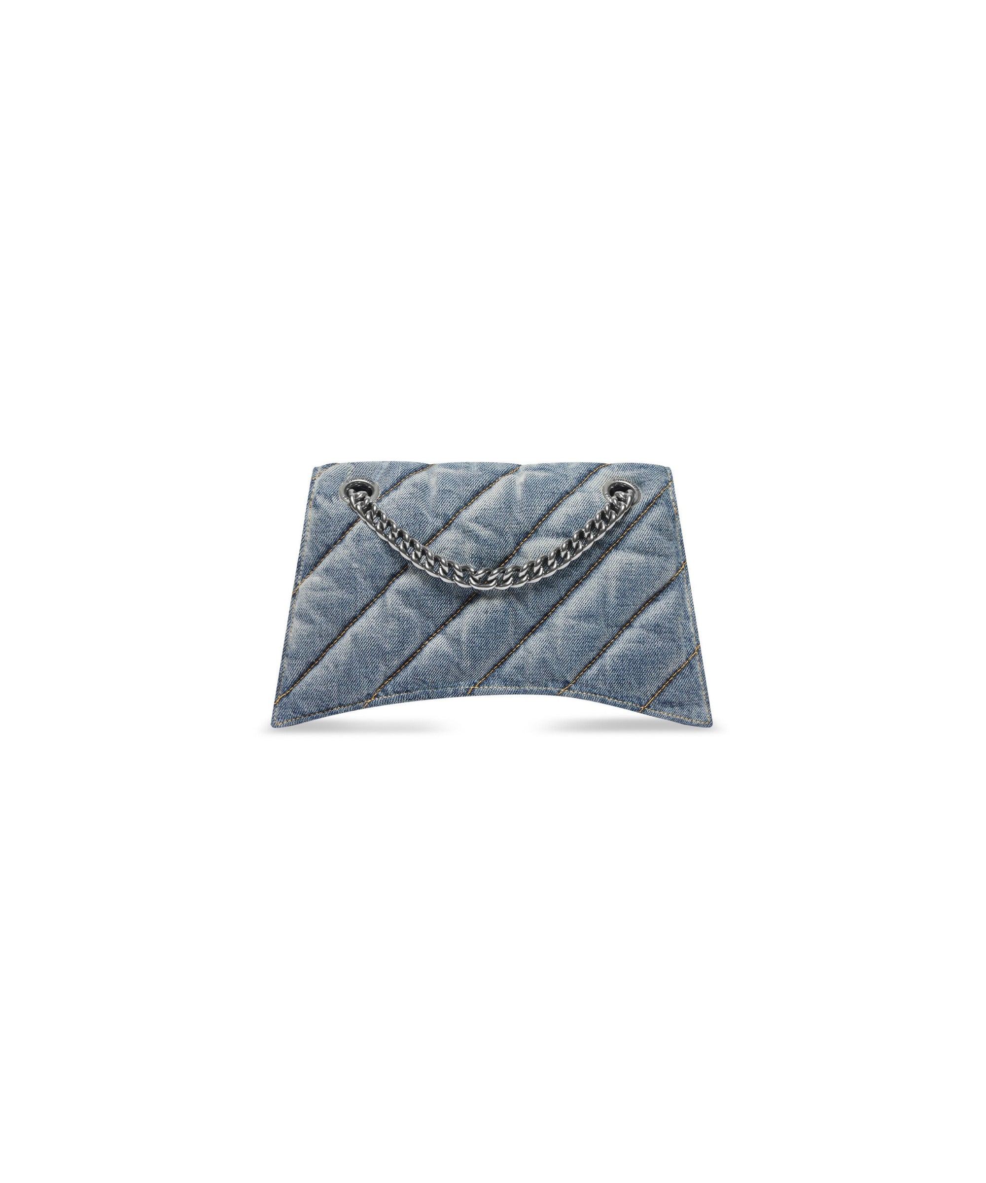 Crush Chain Bag Small - Denim Blue