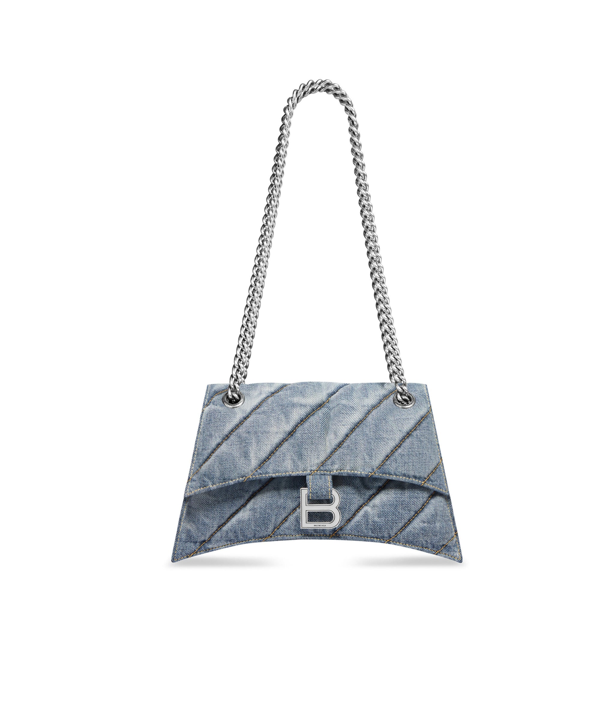 Crush Chain Bag Small - Denim Blue