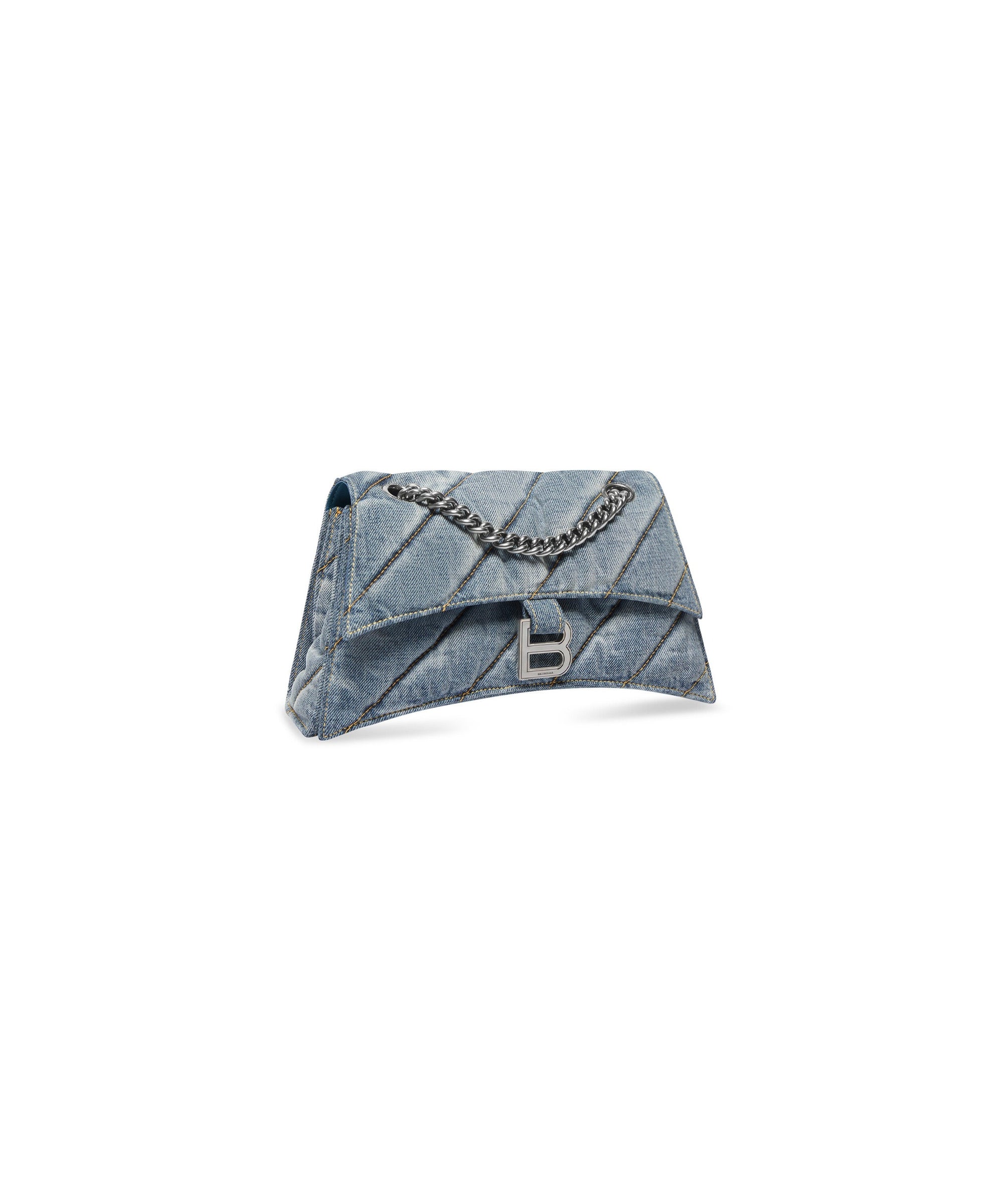 Crush Chain Bag Small - Denim Blue