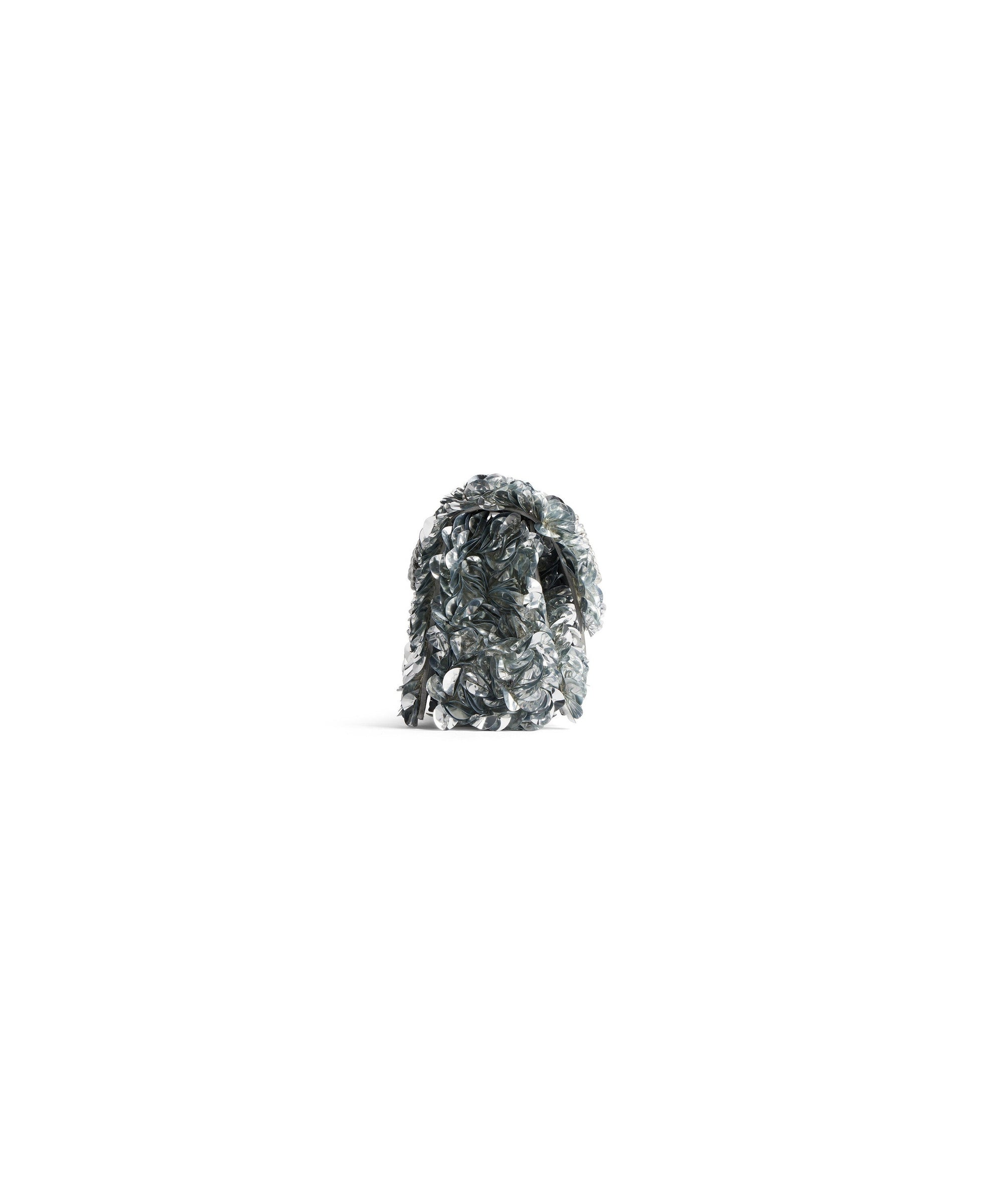Crush Small Chain Bag With Sequins - Silver