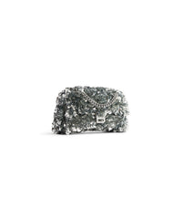 Crush Small Chain Bag With Sequins - Silver