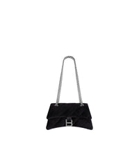 CRUSH / Crush Small Chain Bag Quilted Velvet Jersey - Black