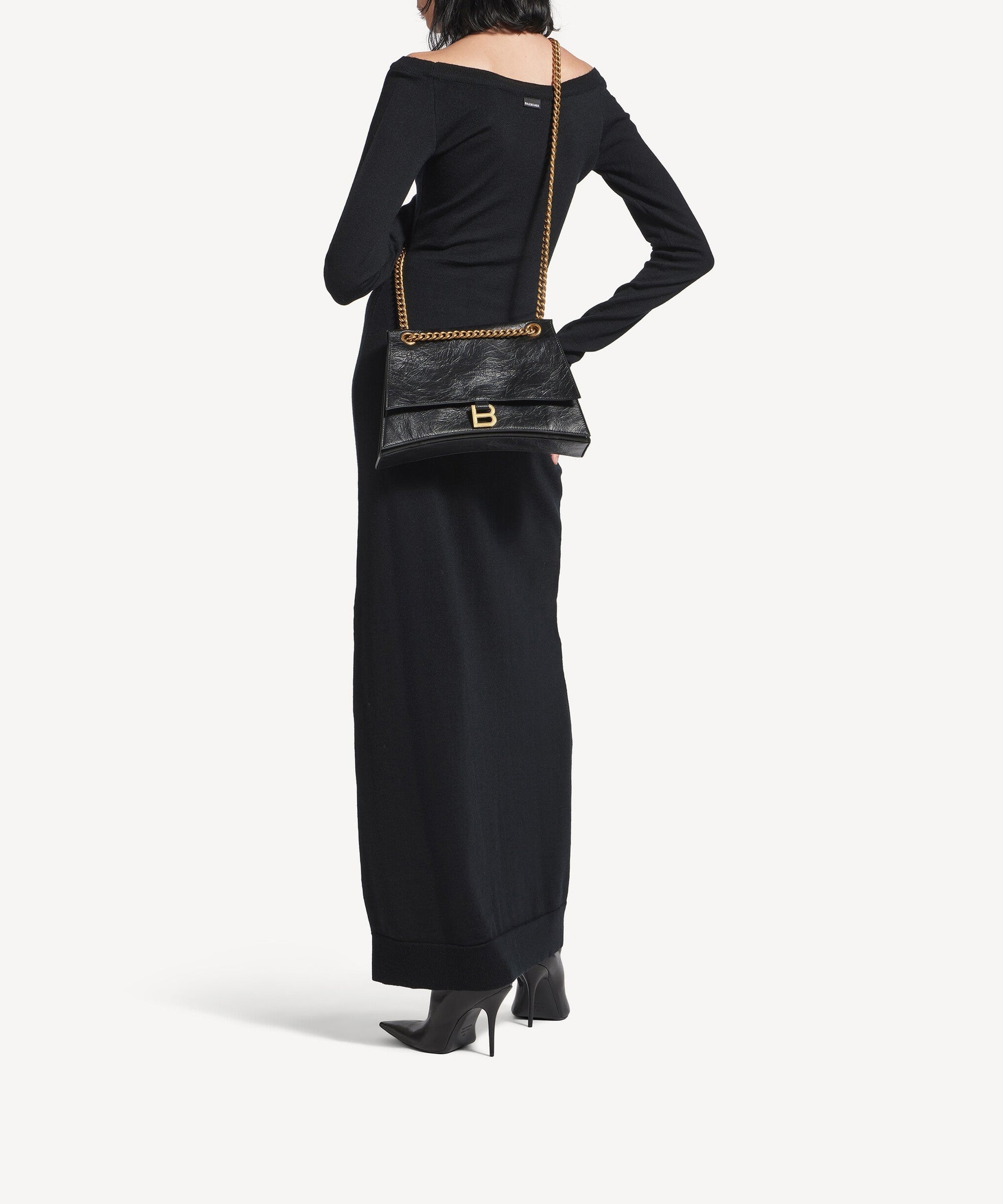 Crush Chain Bag Medium - Black
