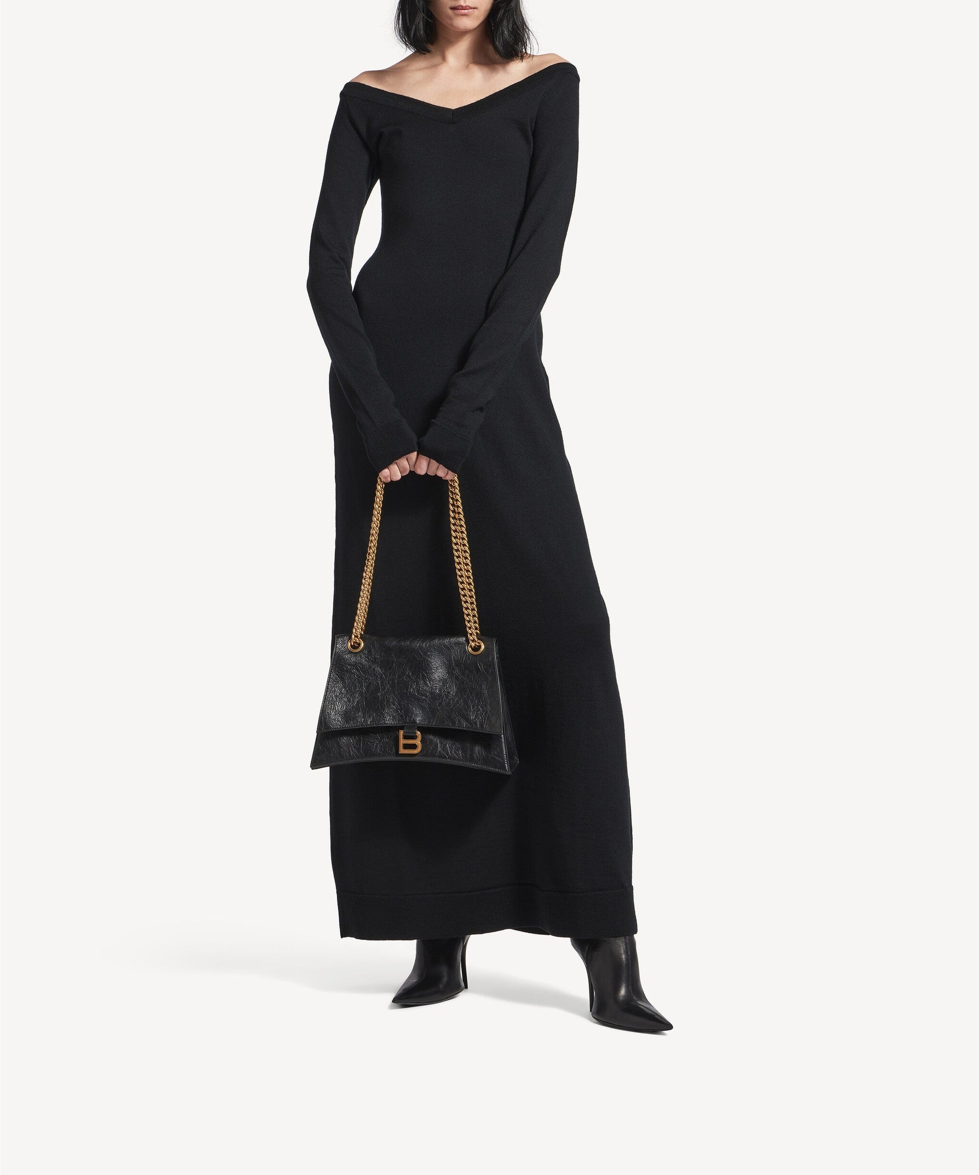 Crush Chain Bag Medium - Black