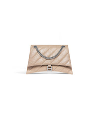 Crush Medium Chain Bag Quilted - Taupe