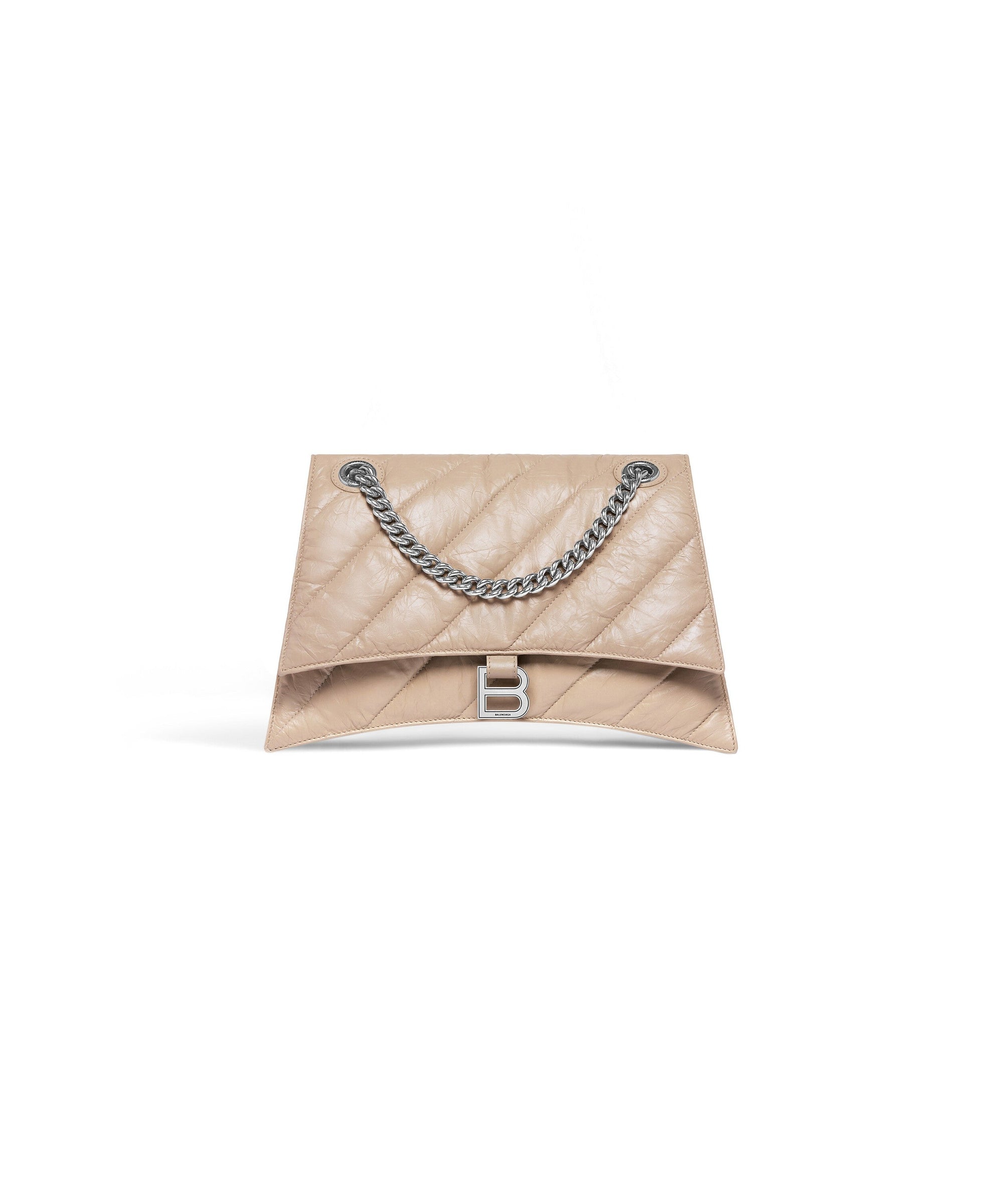 Crush Medium Chain Bag Quilted - Taupe