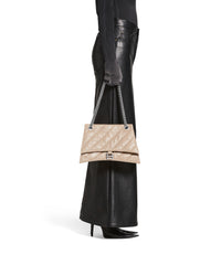 Crush Medium Chain Bag Quilted - Taupe