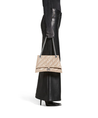 Crush Medium Chain Bag Quilted - Taupe