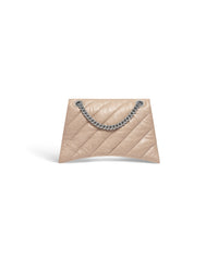 Crush Medium Chain Bag Quilted - Taupe