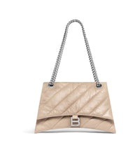Crush Medium Chain Bag Quilted - Taupe