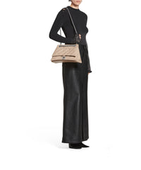 Crush Medium Chain Bag Quilted - Taupe