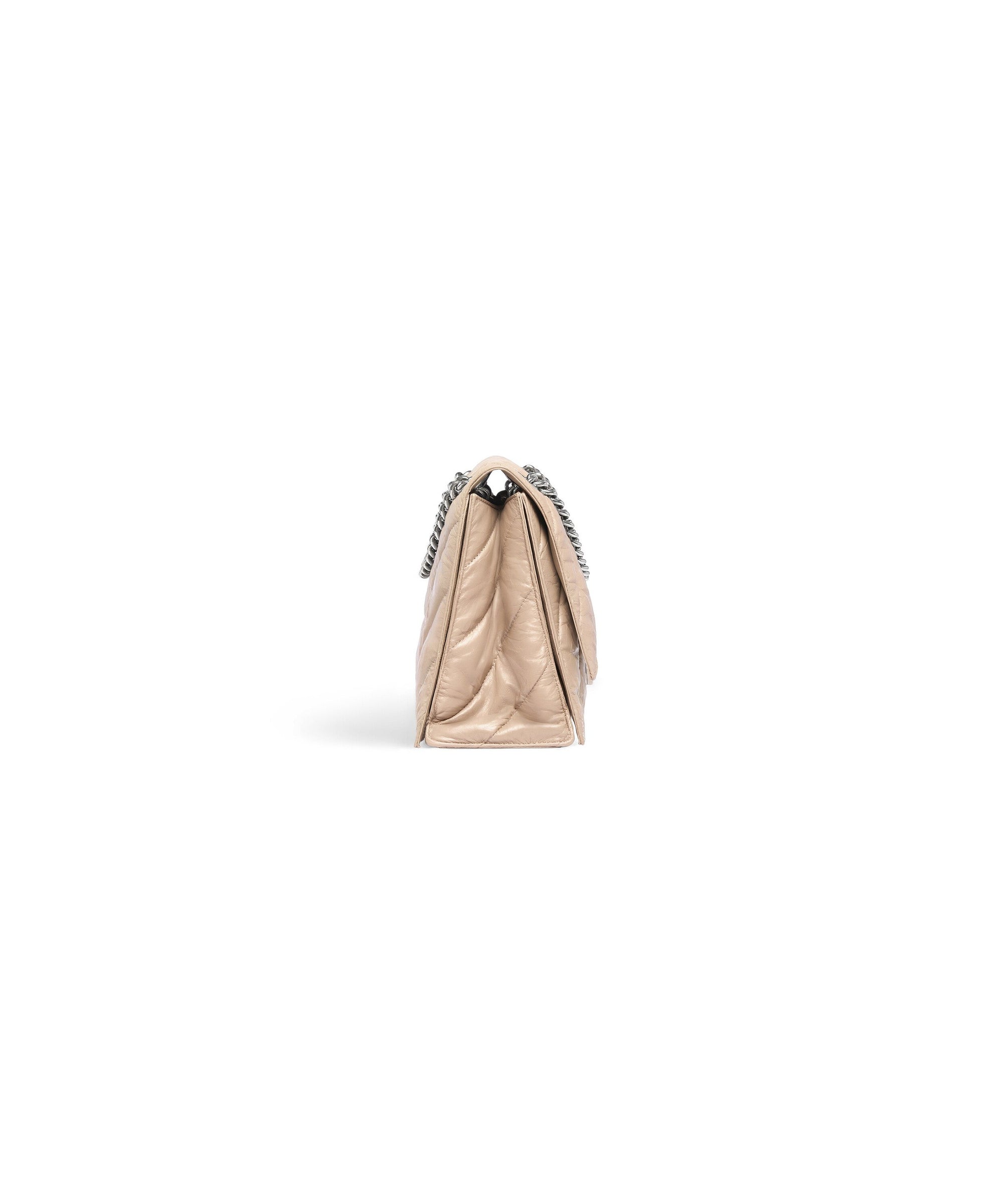 Crush Medium Chain Bag Quilted - Taupe