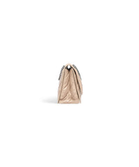 Crush Medium Chain Bag Quilted - Taupe