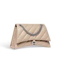 Crush Medium Chain Bag Quilted - Taupe