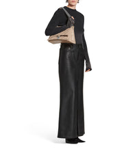 Crush Medium Chain Bag Quilted - Taupe