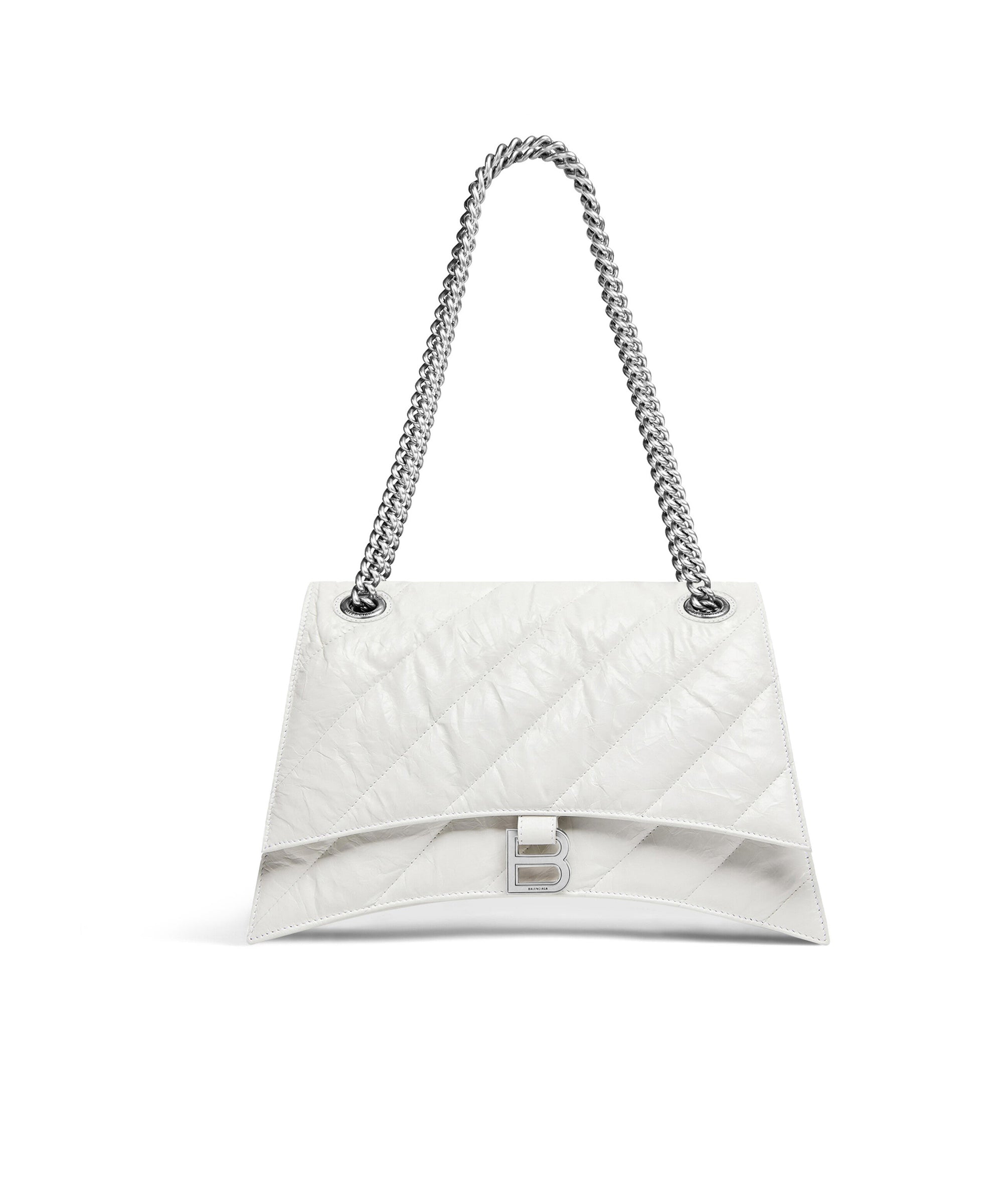 Crush Chain Bag Medium - Optic White
