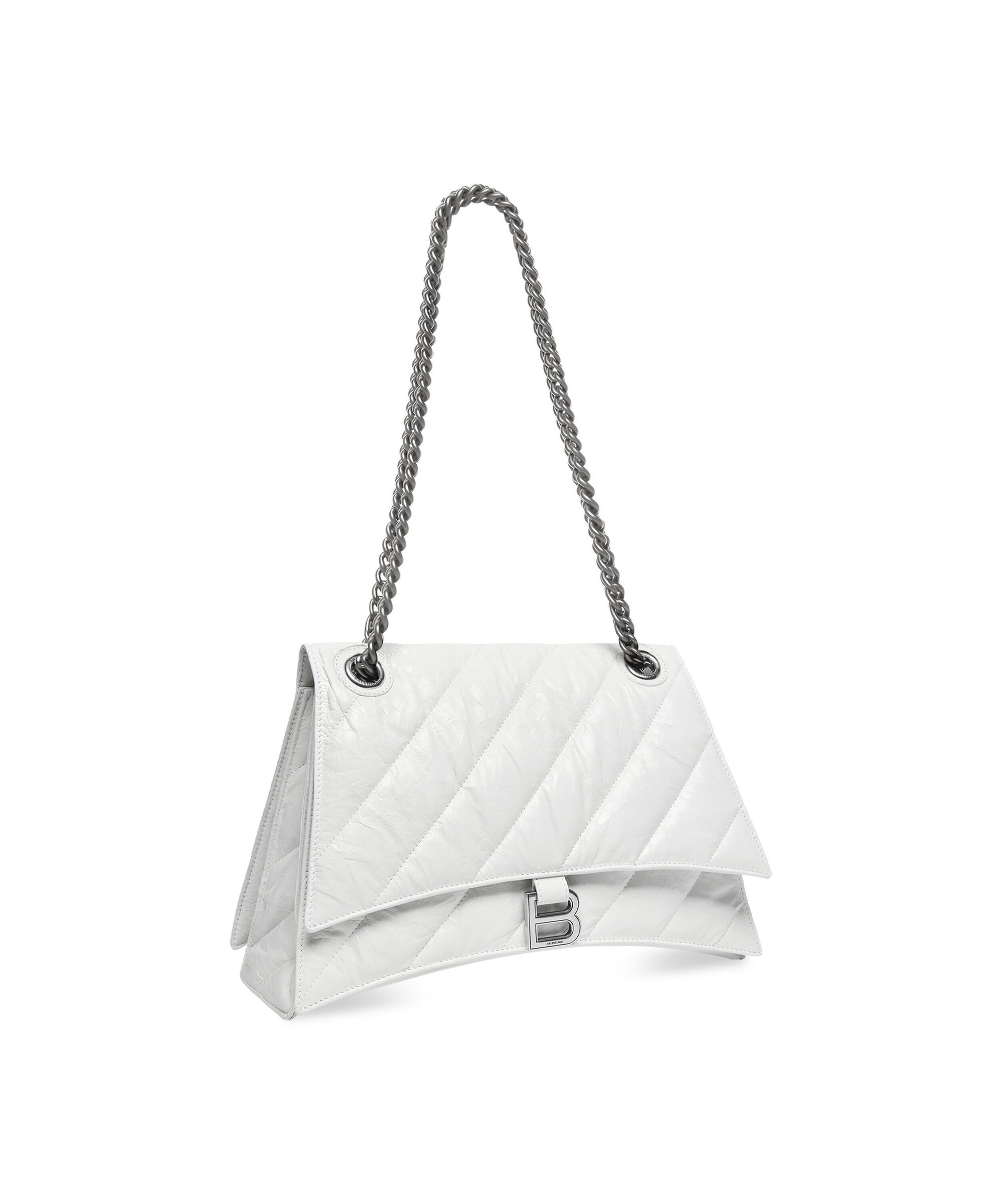 Crush Chain Bag Medium - Optic White