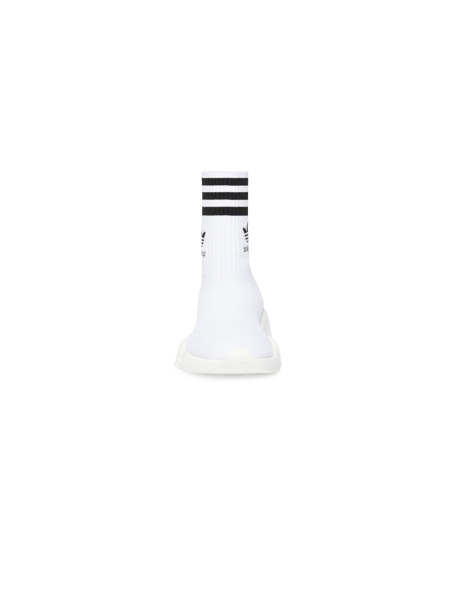 Balenciaga x Adidas Speed white & black logo Sneakers - White & Black Logo