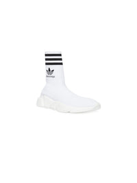 Balenciaga x Adidas Speed white & black logo Sneakers - White & Black Logo
