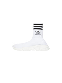Balenciaga x Adidas Speed white & black logo Sneakers - White & Black Logo