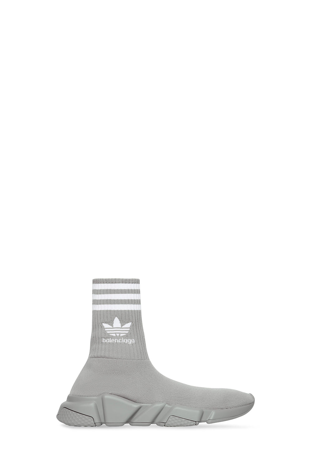 Balenciaga x Adidas Speed bal grey & white logo Sneakers - Grey & White Logo