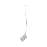 Embossed Monogram Card Case On Keychain Box - Silver