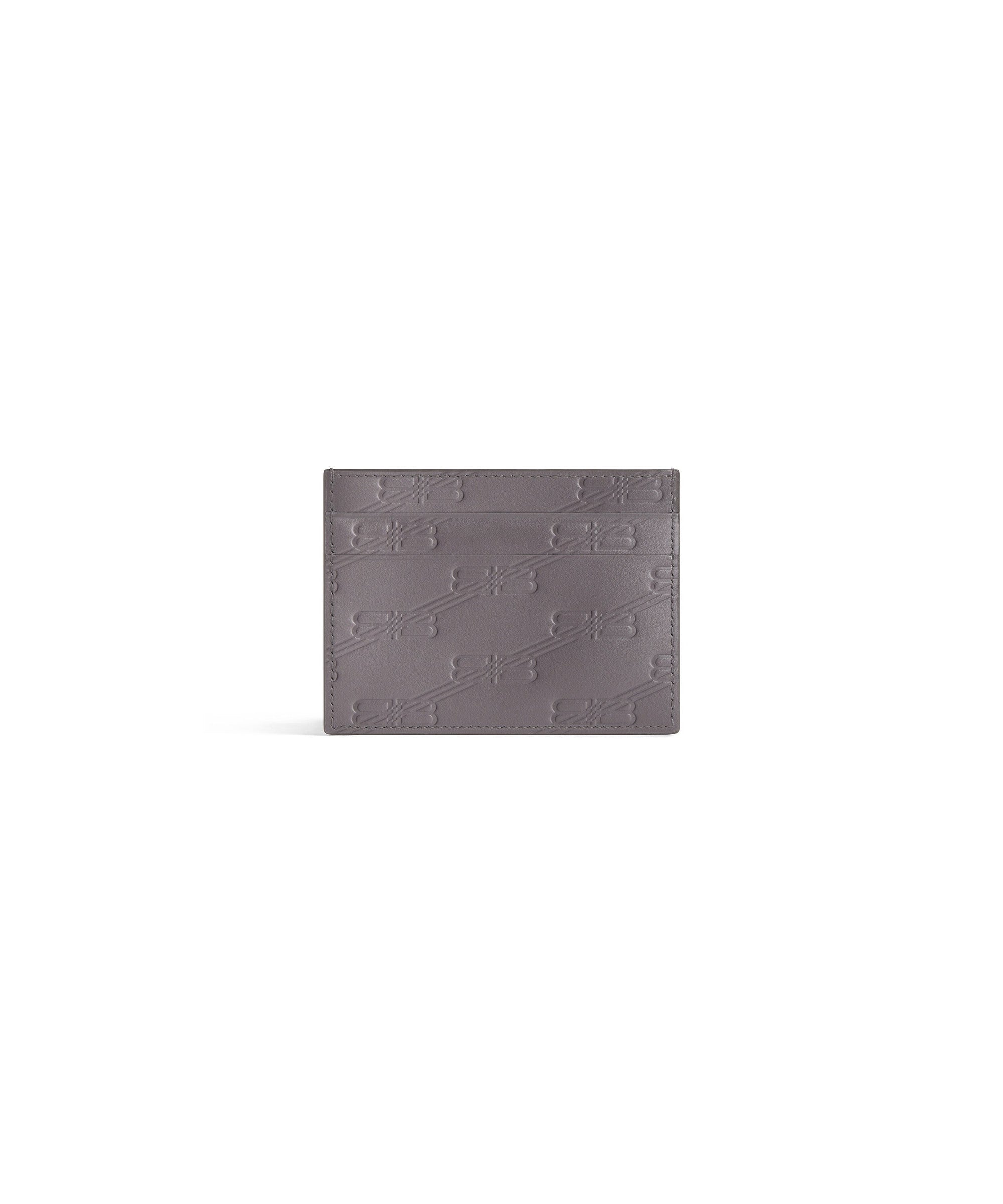 Embossed Monogram Card Case Box - Dark Grey