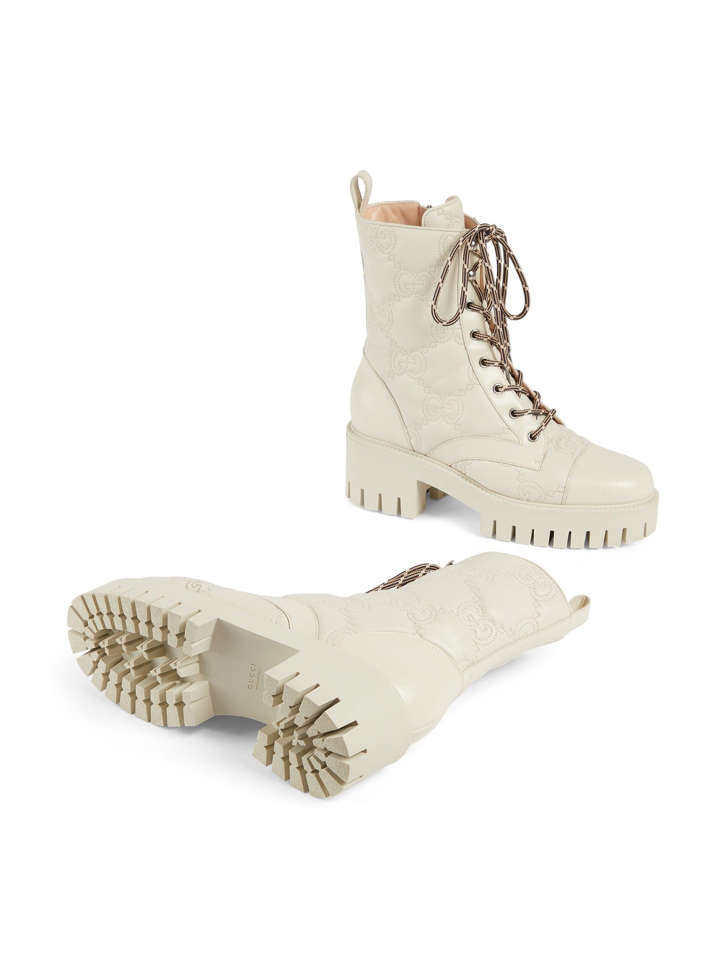 Gucciquilted milk white 25mm Boots - Milk White
