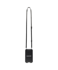 Cash Phone Pouch With Strap - Black & White