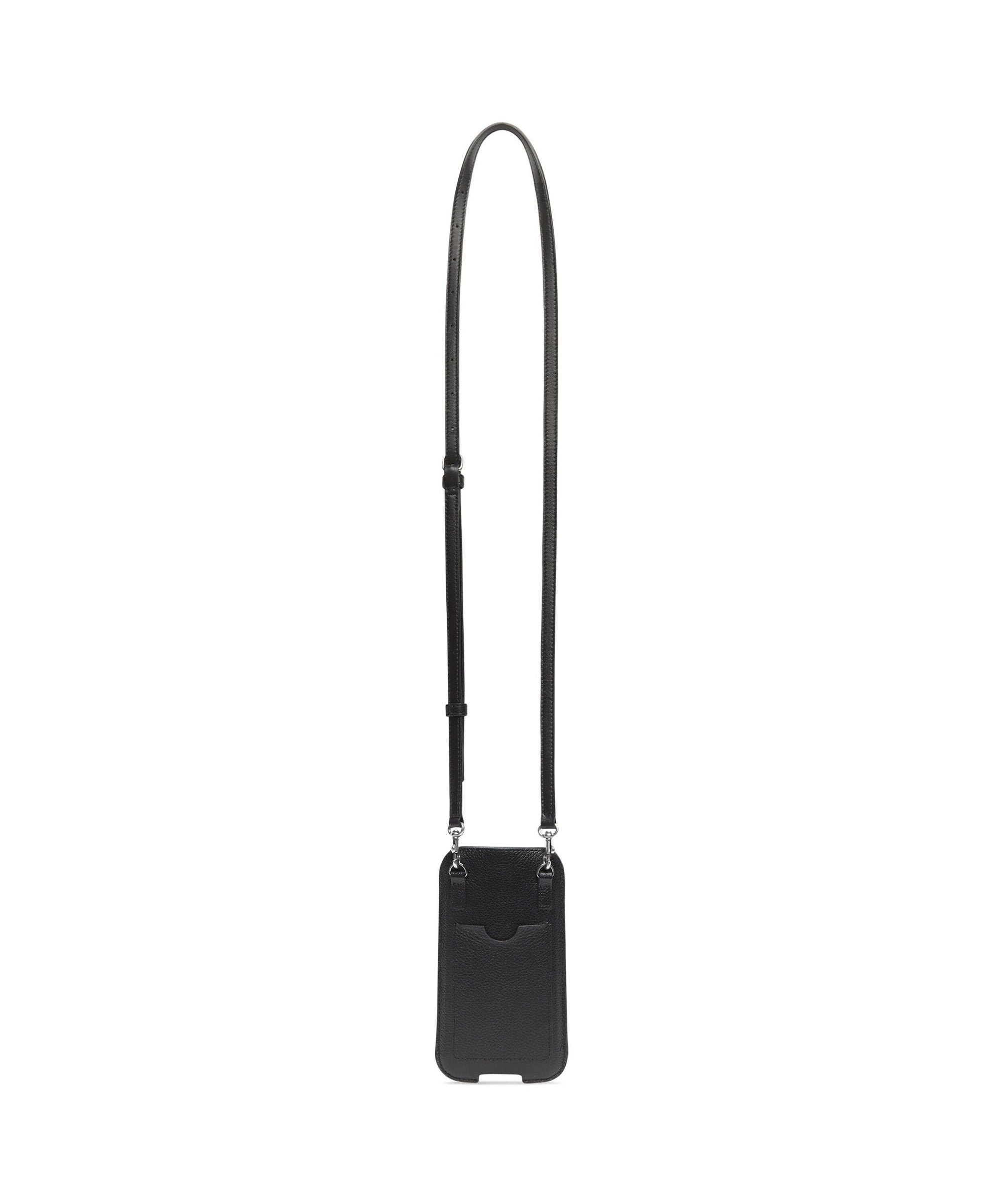 Cash Phone Pouch With Strap - Black & White
