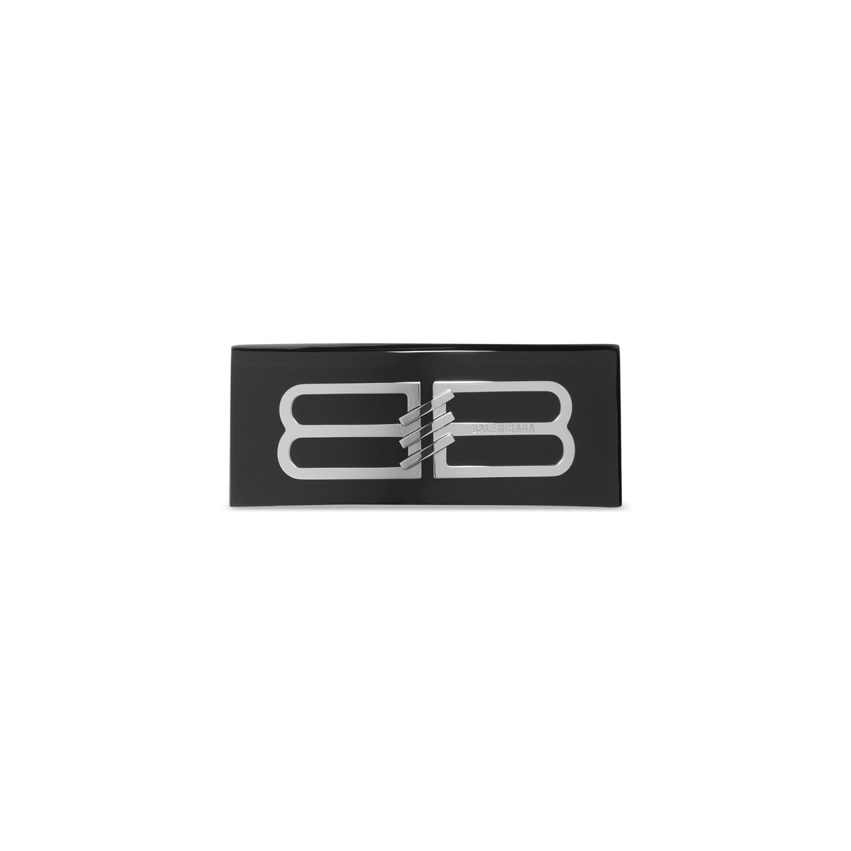 BB Icon Hair Clip - Black & Shiny Silver