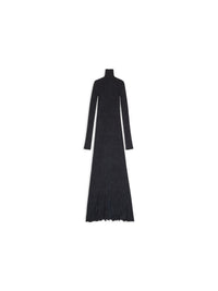 Maxi Godet black Dress - Black
