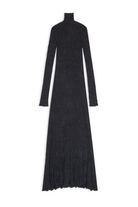 Maxi Godet black Dress - Black