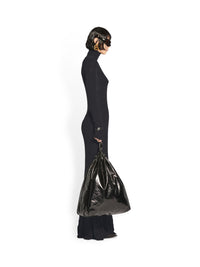 Maxi Godet black Dress - Black